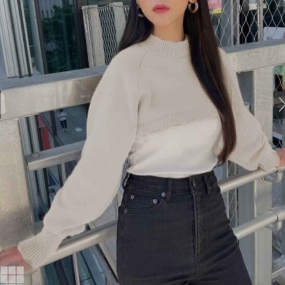 Cropped Sweater Ivory